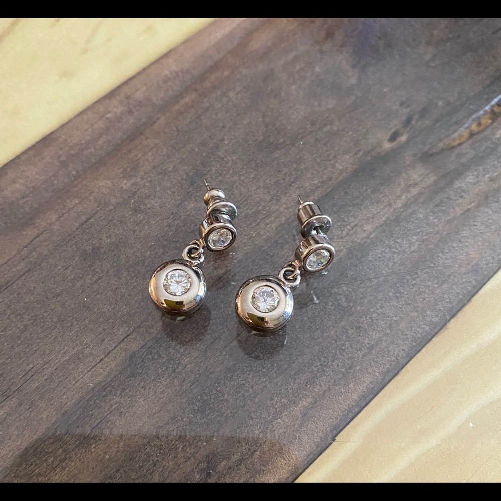 Silver CZ earrings